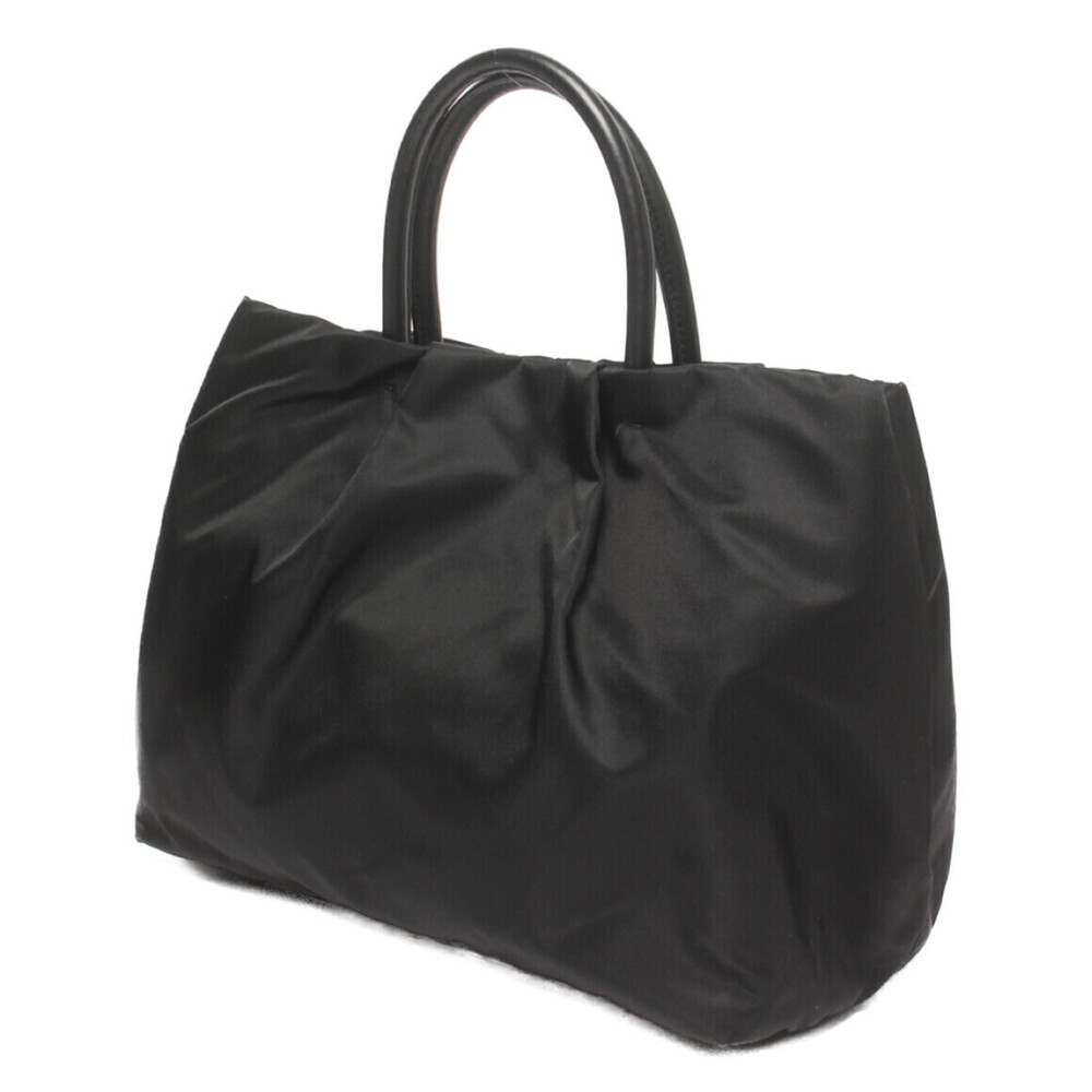 Prada Shoulder Bow Tote Tessuto Bag Black